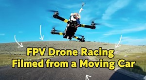 High-Speed FPV Drones Captured From a Moving Vehicle