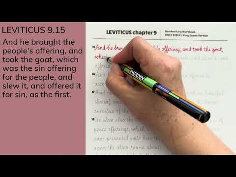 9.15 LEVITICUS cursive handwriting / Holy Bible / KJV