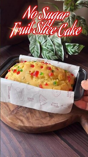 No Sugar Fruit Slice Cake #fruitcake #nosugar #cakerecipe #eggless