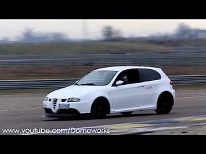 280Hp Alfa Romeo 147 GTA 3.2 V6 Busso - Supersprint straight pipe sound on track