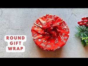 🎄Easy Round Gift Packing | How to Wrap a Round Box | Circular Gift Wrap #giftwrap #christmasgifts