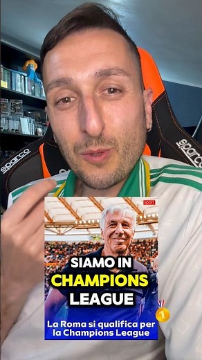 🏆 Roma is in the Champions League! #roma #ChampionsLeague #asroma #serieA #football