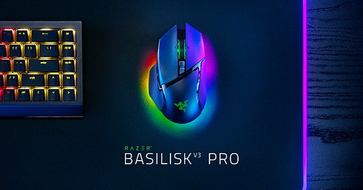Souris de gaming RGB sans fil avancée personnalisable : Razer Basilisk V3 Pro | Razer France