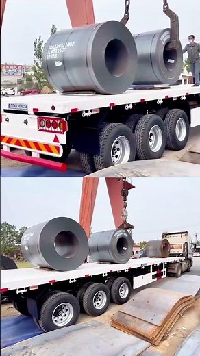 Prueba capacidad de carga de semirremolque plataforma abierta