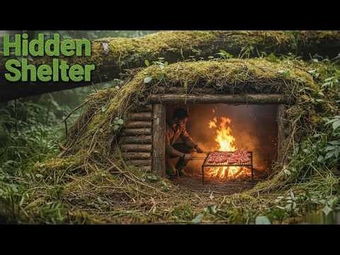 The Ultimate Hidden Shelter: Dugout Built Under Giant Tree Bushcraft