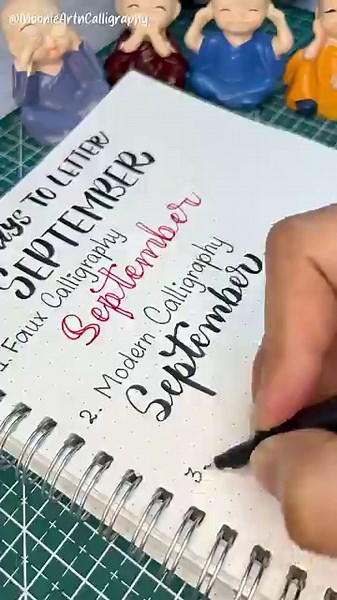 ✍️ 5 Easy Ways to Letter September || Calligraphy & Hand Lettering Ideas #shorts #ytshorts #explore