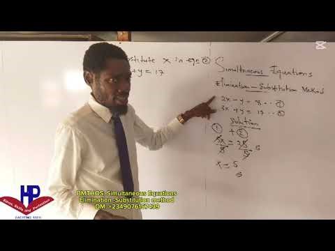 Elimination -Substitution Method