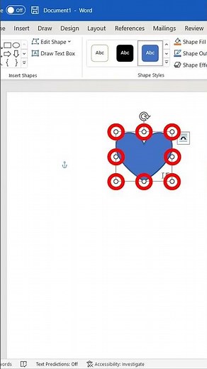 Add Shapes in Microsoft Word ❤️⭐ #shorts