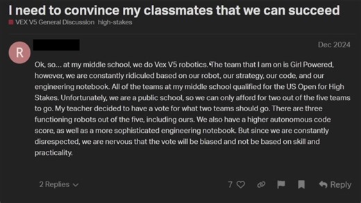 Vex Forum is an Interesting Place