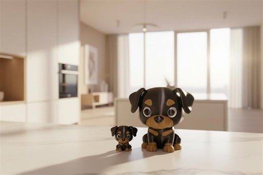 3D Printed Miniature Pinscher Figurine – Floppy Ears Dog Lover Gift - Etsy