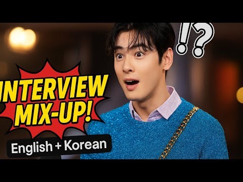 Cha Eun Woo explains his interview in mixed English and Korean, “I got very excited”