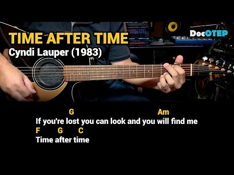 Time After Time - Cyndi Lauper (Guitar Chords Tutorial with Lyrics)