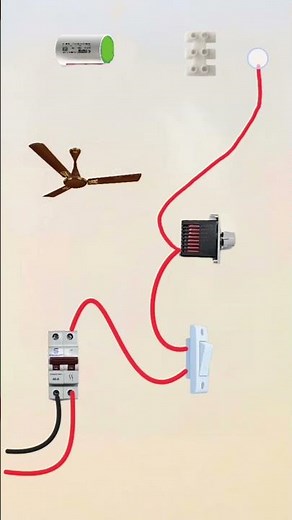 Ceiling Fan Connection Wiring with Regulator, Switch, and Capacitor | Complete Fan Wiring Diagram