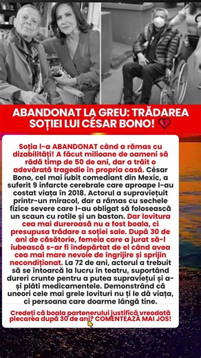 Actorul Cesar Bono abandonat de sotie