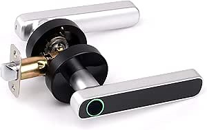 HARFO L1 Fingerprint Door Lock, Biometric Keyless Entry Door Lock, Door Lock for Family Apartment Office (Sliver)