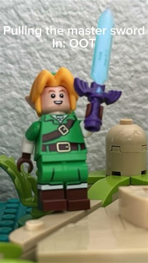 Pulling the Master Sword be like (Zelda stop motion)