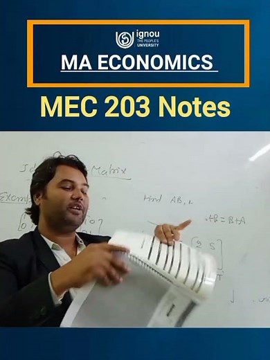 MEC 203 Quantitative Methods Notes | IGNOU MA Economics MAEC MEC | IGNOU MA ECONOMICS notes