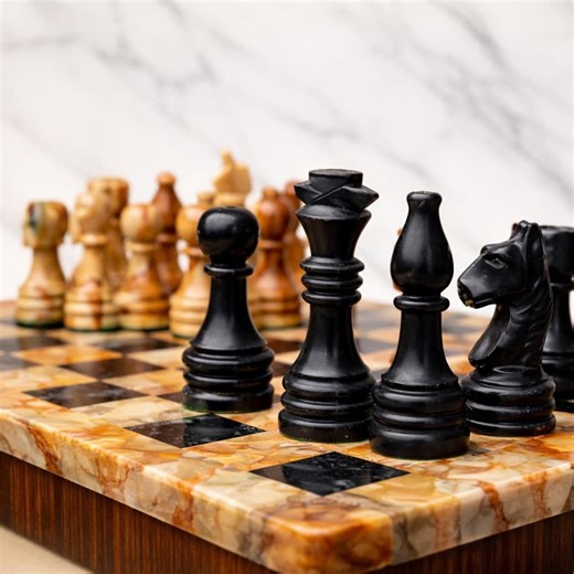 Outdoor Chess Game Set Marble Board Playing Scene Garden Table Strategy Game - Etsy UK