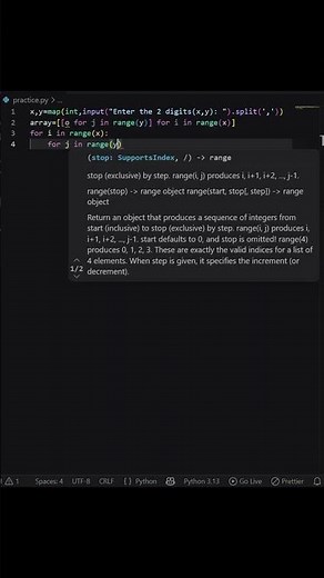89 Python Program to create a 2 dimensional array based on the coordinates | ‪@learnwithmejay‬