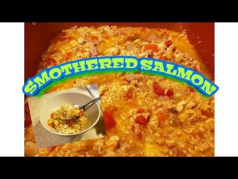 Smothered Salmon, Using Starkist Pink Salmon: A quick simple meal