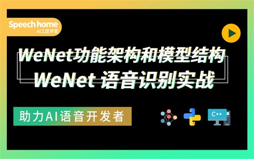 【Wenet语音识别】功能架构和模型结构