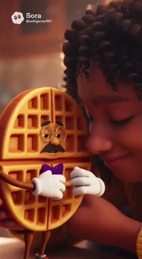 make a movie trailer for the Wrigley the Wise Waffle movie featuring a waffle