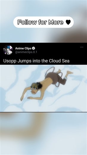 Usopp Jumps into the Cloud Sea | One Piece Scene One Piece : Ep 153 #onepiece #usopp #luffy #chopper #zoro #sanji #nami #robin #SkypieaArc | Anime Clips