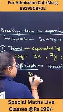 1-Minute Algebra Trick: Term vs Coefficient vs Constant ✨