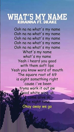 Rihanna ft. Drake - What's My Name (Lyrics) #shorts