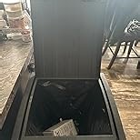 DWVO 76 Gallon Garbage Dual Can, Resin Outdoor Trash Can with Tiered Lid and Drip Tray, Waterproof Trash Bin for Patio, Kitchen, Backyard (Black)