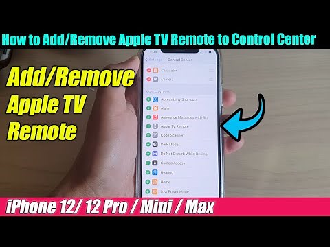 iPhone 12/12 Pro: How to Add/Remove Apple TV Remote to Control Center