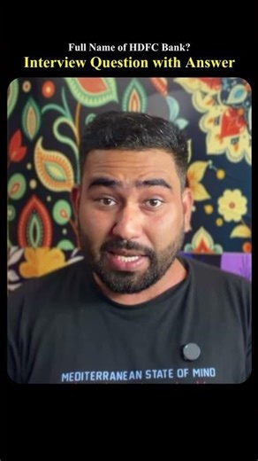 HDFC Bank Full Form, Interview Question & Answer