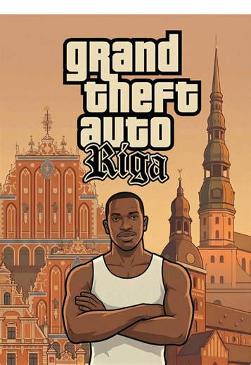 We decided to mix warm childhood memories connected to GTA with our beloved city, Riga. This is what came out of it #GTASanAndreas #GTAStyle #Riga #latvia #DigitalArt