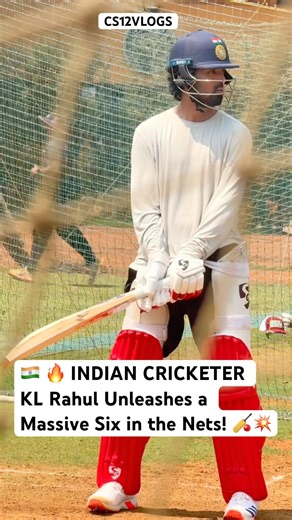 INDIAN CRICKETER KL Rahul Unleashes a Massive Six in the Nets #Shorts#India#cricket#klrahul
