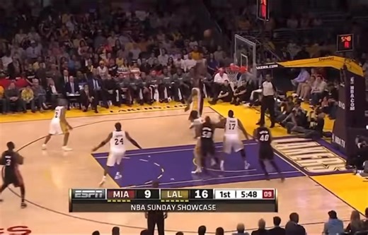 🏀On March 4, 2012 the Los Angeles Lakers defeated the Miami Heat 93-83 at Staples Center. Kobe Bryant led the Lakers with 33 points on 14 of 23 (.609) shooting from the field. LeBron James led the Heat with 25 points, 13 rebounds and 7 assists. Kobe was forced to wear a mask because of a broken nose caused by Miami’s Dwyane Wade during the 2012 NBA All-Star game. Although Kobe has been diagnosed with a concussion and a fractured nose, he found a way to keep playing at a high level. Kobe scored 