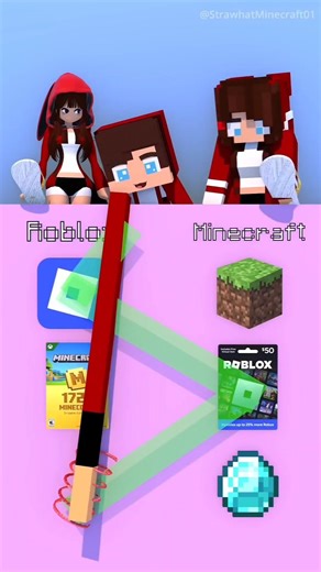 JJ Draw Minecraft or Roblox with Mikey,Strawhat - MAIZEN Minecraft Animation Reverse Mod ◀️💀 #shorts