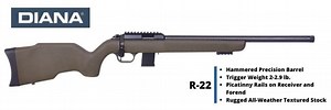 DIANA R22 BOLT-ACTION RIFLE - .22LR, 18.5". Carbon Fiber - CANFIREARM GUN STORE - Shop Online in Canada