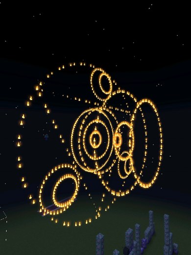 Magic Circle with Command Blocks in Minecraft Bedrock