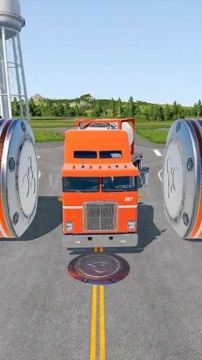 188K views · 840 reactions | Mix Colour Flatbed Trucks & Colourful Buses & Cement Truck vs Bollard Crash #shorts #beamng #crash #beamngdrive | Manfred Games | Facebook