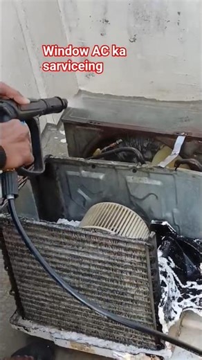 window AC ka sarviceing #trending #electricalindia #viral #shorts #ac #youtubeshorts
