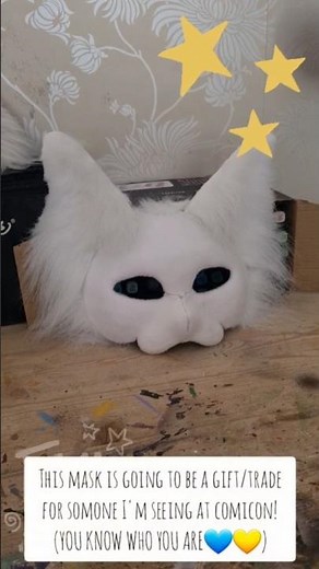 Making a Norwegian forest cat mask‼️ [#therian #furry #maskmaker #quadrobics #theriangear]