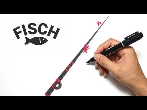 (Easy) How to draw try hard rod | FISCH ROBLOX