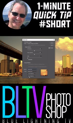 1-Minute Quick Tip #Short: Apply Colors from 1 PHOTO to Another PHOTO!