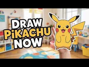 How to Draw Cute Pikachu Step by Step | Easy Pokemon Drawing for Kids