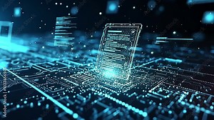 Artificial Intelligence in Document Analysis, the role of artificial intelligence in document analysis with an image portraying machine learning algorithms extracting data from unstructured documents