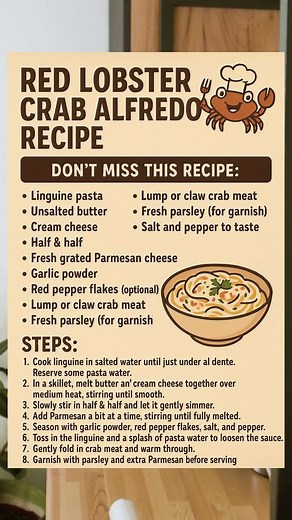 Comfort food meets seafood? Say less. This one’s creamy, dreamy, and full of crabby goodness. 1️⃣ Cook linguine 2 minutes shy of al dente and save that pasta water (trust us). 2️⃣ Melt butter and cream cheese—yes, it’ll look weird at first. Be patient, it smooths into velvet. 3️⃣ Add half & half, then slowly stir in Parmesan until you’ve got a silky garlic-cheese situation. 4️⃣ Toss in the pasta, gently fold in tons of crab, and finish with parsley extra parm on top. Fancy restaurant vibes, swea