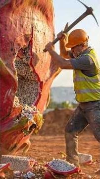 Turning a Massive Dragon Fruit Into Designer Living Space #shorts #timelapse