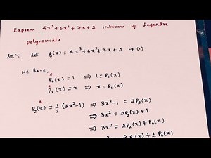 Express f(x) interms of Legendre's polynomials - Example Problem 3 | Engineering Mathematics