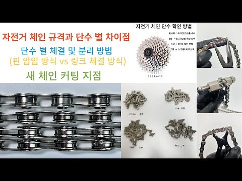 Differences between bicycle chains by gear, chain connection, and cutting methods