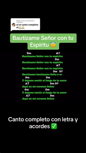 Bautízame Señor con tu espíritu letra y acordes guitarra piano | Franky Soto